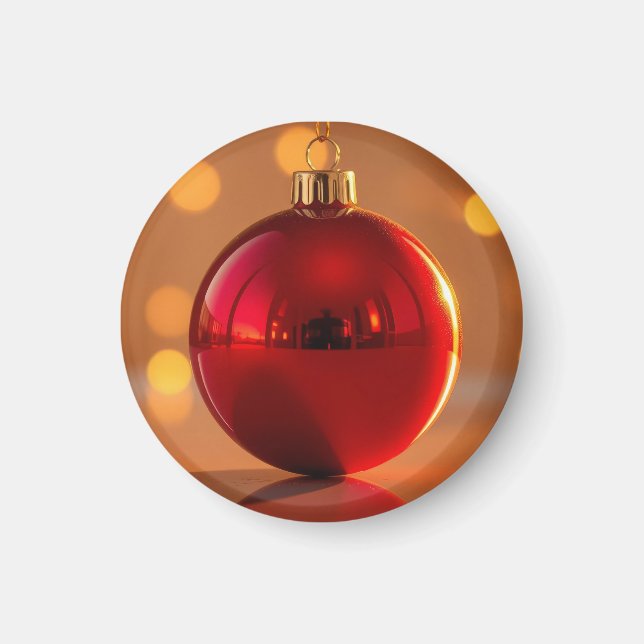 Imán Adorno de Bola de Navidad (Frente)