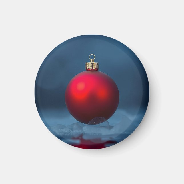 Imán Adorno de Bola de Navidad (Frente)