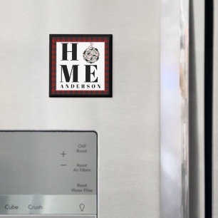 Imán Adorno de cuadros de Búfalo "Hogar" personalizado