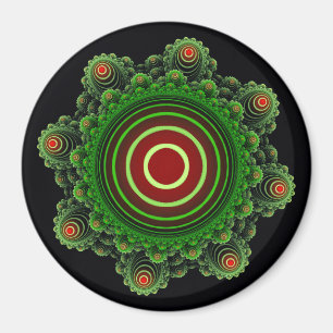 Imán Adorno de hada verde fractal