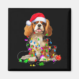 Imán Adorno de Navidad de perro Cavalier King Charles S