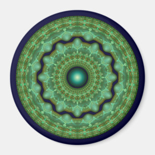Imán Adorno redondo fractal de hada lustroso