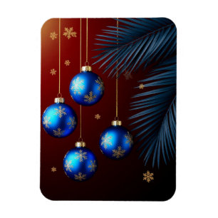 Imán Adornos de Navidad Elegantes Azules