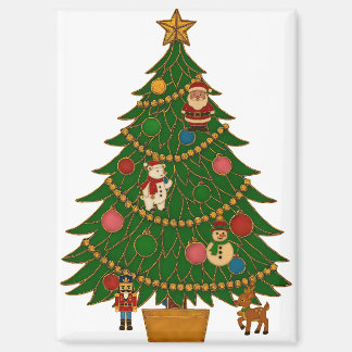 Imán Adornos de personaje de árbol de Navidad de arte c