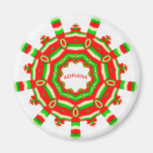 Imán ADRIANA ~ Navidades personalizados Fractal ~
