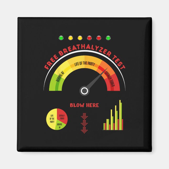 Imán Adultos Halloween Disstume Breathalyzer significa  (Frente)