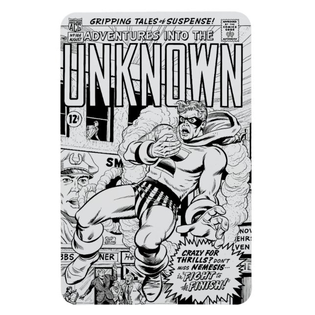 Imán 'Adventures into the Unknown' Lite Grey Magnet (Vertical)