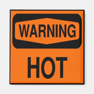 Imán advertencia caliente