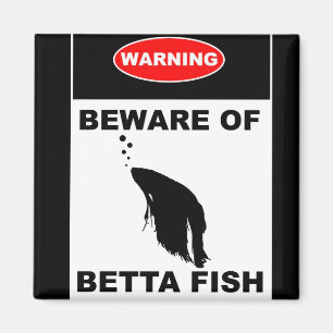 IMÁN "ADVERTENCIA: CUIDADO CON EL PESCADO DE BETTA" IMA