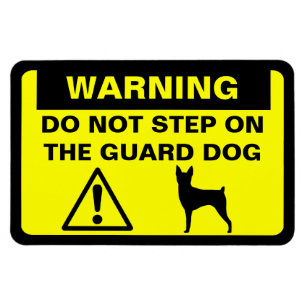 Imán Advertencia de perro guardián Toy Fox Terrier