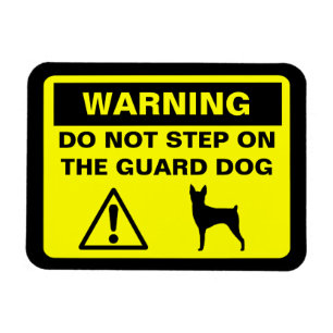 Imán Advertencia de perro guardián Toy Fox Terrier