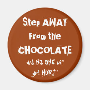 Imán Advertencia del chocolate de Chocoholic