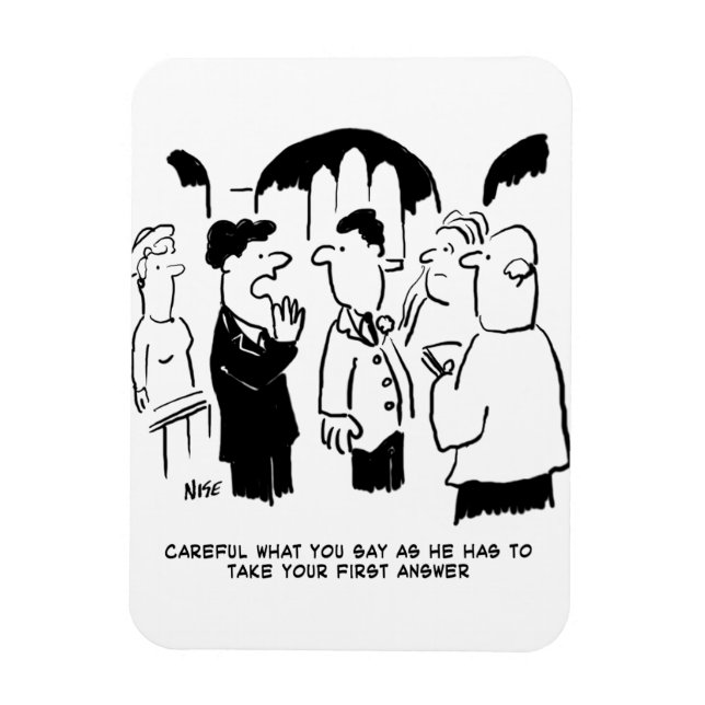 Imán Advertencia del Padrino de Boda al Novio (Vertical)