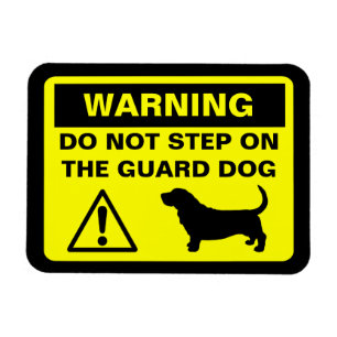 Imán Advertencia del perro guardián de Basset Hound
