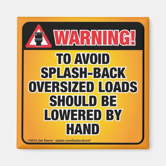 Imán ADVERTENCIA - Evitar el cuarto de baño de respaldo (Frente)