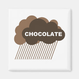 Imán Advertencia: Lluvia del chocolate