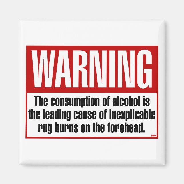 Imán ADVERTENCIA: Rugburns (Frente)