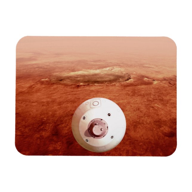 Imán Aeródromo Con Perseverancia Rover Descent To Mars (Horizontal)
