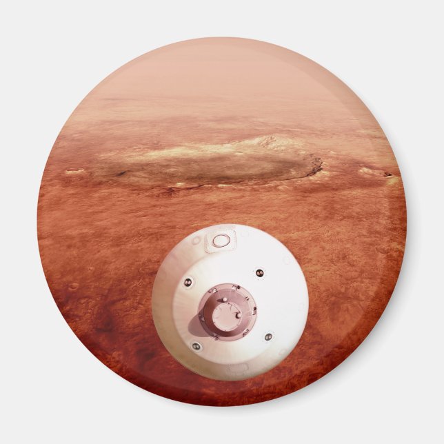 Imán Aeródromo Con Perseverancia Rover Descent To Mars (Frente)