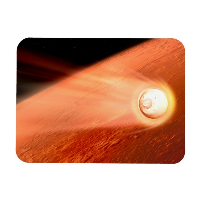 Imán Aeródromo Con Perseverancia Rover Descent To Mars (Horizontal)