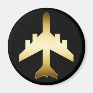 IMÁN AEROPLANO DEL JET DEL ORO