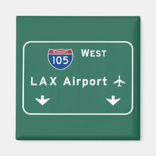 Imán Aeropuerto LAX de Los Ángeles I-105 W Interstate C