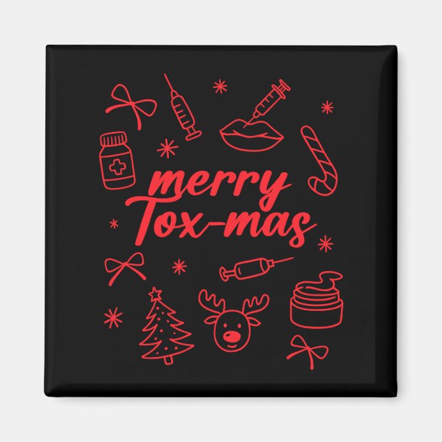 Imán Aesthetic Nurse Injector Botox Er Xmas Merry Tox-m (Frente)