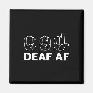 Imán Af Asl Awareness Hand Rótulo Lenguaje Orgullo Sord