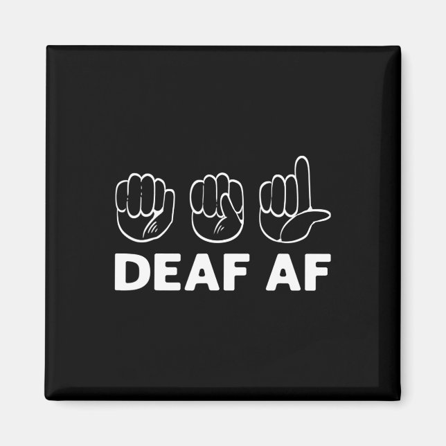 Imán Af Asl Awareness Hand Rótulo Lenguaje Orgullo Sord (Frente)