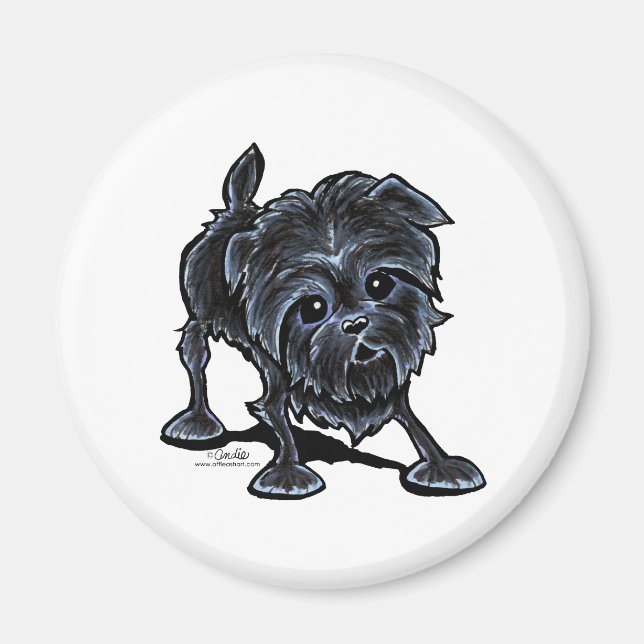 Imán Affenpinscher en juego (Frente)