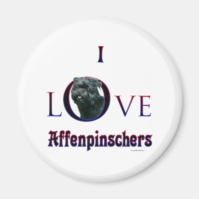 Imán Affenpinscher I Love (Frente)