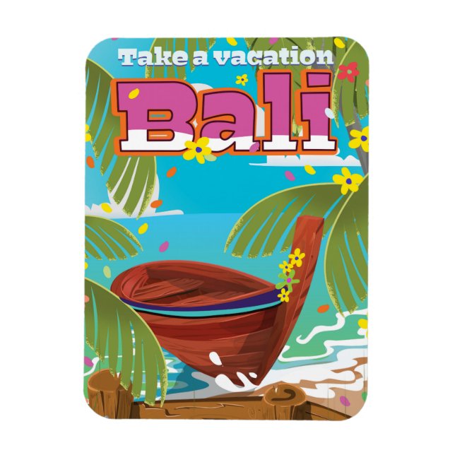 Imán Afiche de Bali Travel. (Vertical)