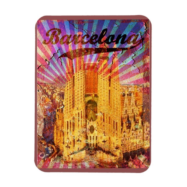 Imán Afiche de Barcelona, España (Vertical)