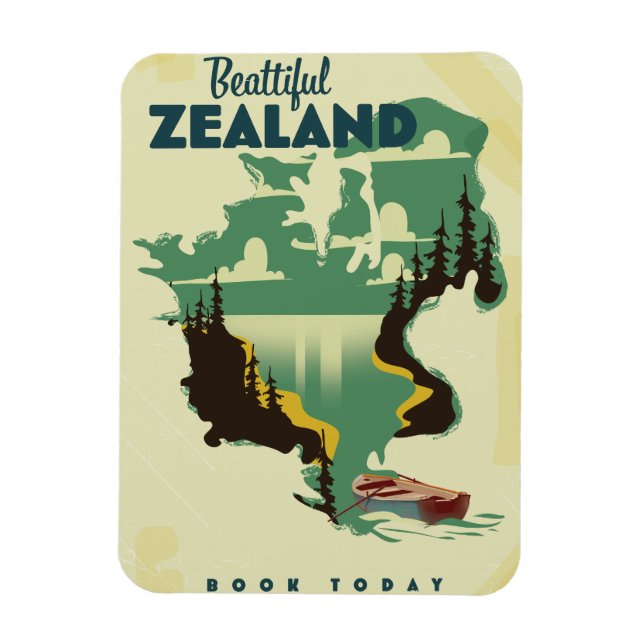 Imán Afiche de Beautiful Zealand Travel (Vertical)