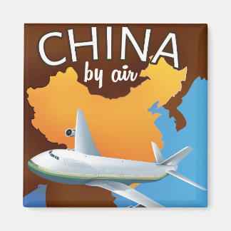 Imán Afiche de China por viaje aéreo