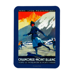Imán Afiche de cosecha Chamonix-Mont BlancEuropa