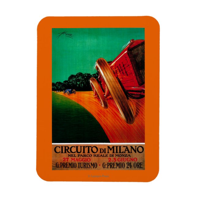 Imán Afiche de cosecha de Milano Circuito DiMilanoEurop (Vertical)