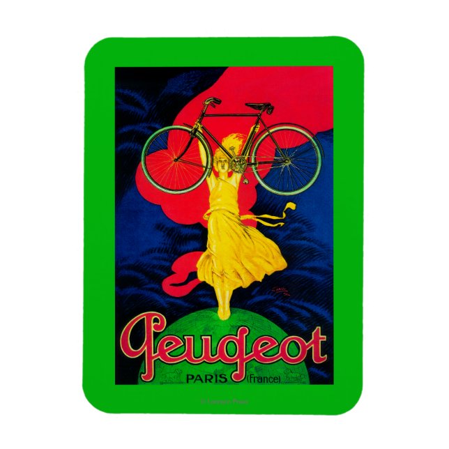 Imán Afiche de cosecha en bicicleta PeugeotEurope (Vertical)