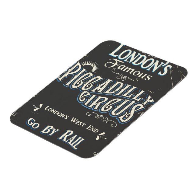 Imán Afiche de época de Piccadilly Circus London (Lado Izquierdo)