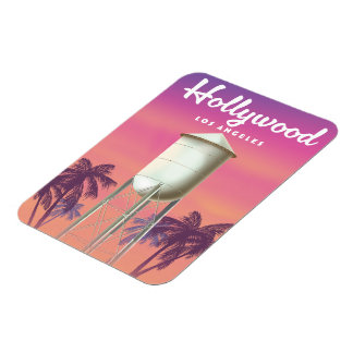 Imán Afiche de Hollywood Los Angeles Travel