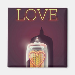 Imán Afiche de la cosecha de Nixie Tube 'Love'