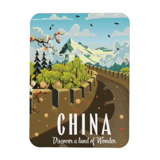 Imán Afiche de la Gran Muralla de China para viajes