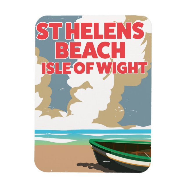 Imán Afiche de la isla de la playa de St helens (Vertical)