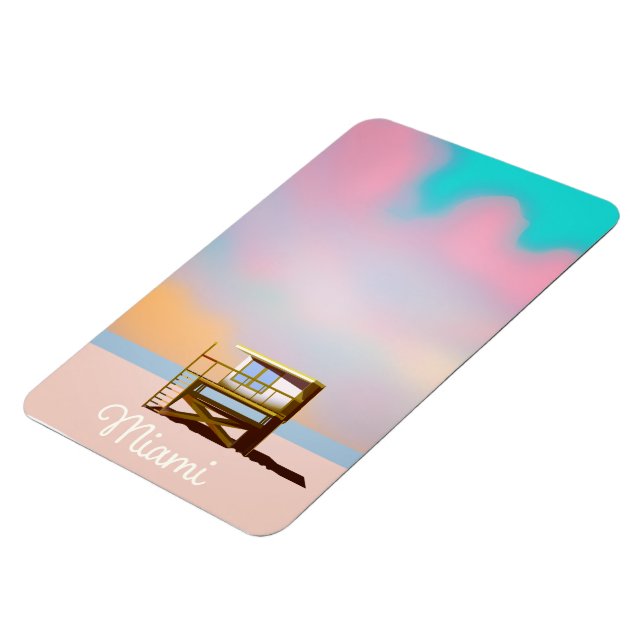 Imán Afiche de Miami Lifeguard Travel (Lado Izquierdo)