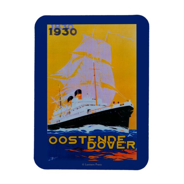 Imán Afiche de Oostende Dover VintageEurope (Vertical)