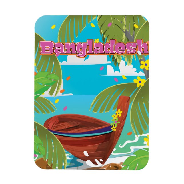 Imán Afiche de Personalizado de viajes de Bangladesh im (Vertical)