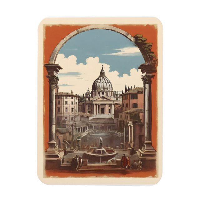 Imán Afiche de Roma (Vertical)