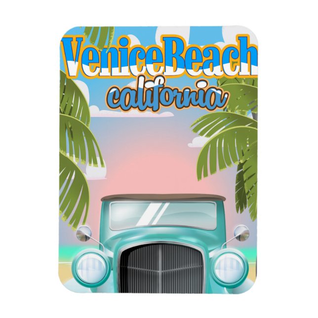 Imán Afiche de Venecia de california. (Vertical)