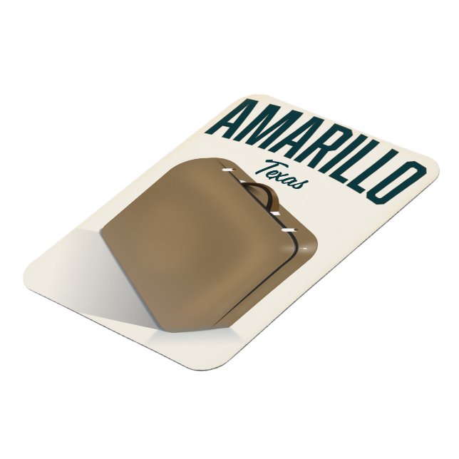 Imán Afiche de viaje de Amarillo texas (Lado Izquierdo)