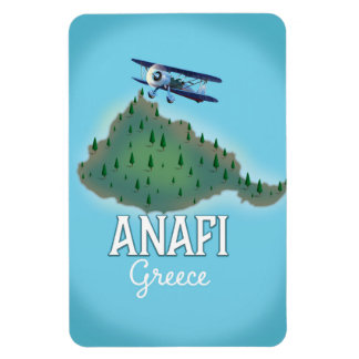 Imán Afiche de viaje de Anafi Island Greece.